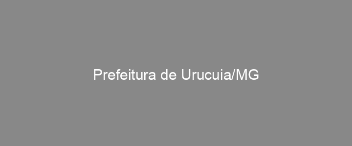 Provas Anteriores Prefeitura de Urucuia/MG